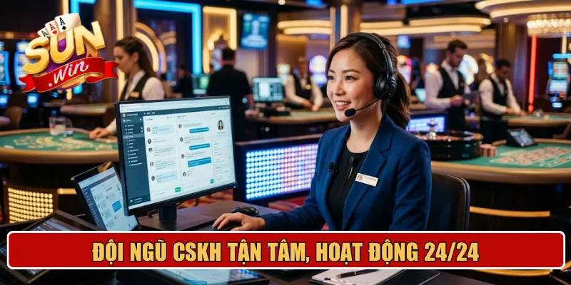 Đội ngũ CSKH tận tâm, hoạt động 24/24