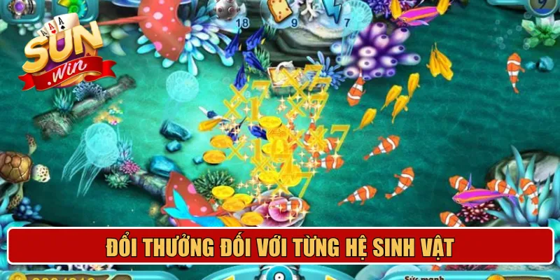 Đổi thưởng đối với từng hệ sinh vật