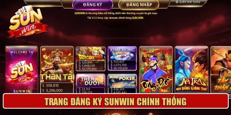 Trang đăng ký Sunwin chính thống